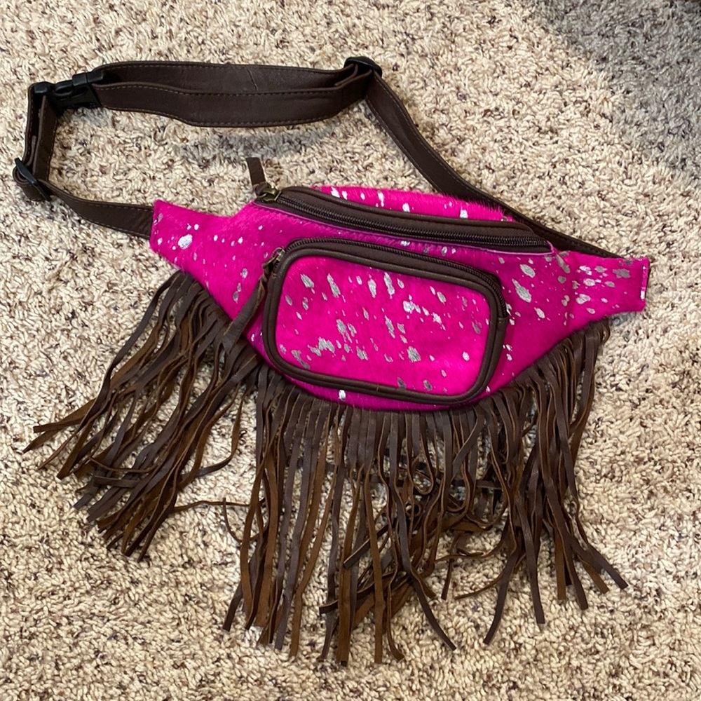 Hot Pink CowHide Bum Bag